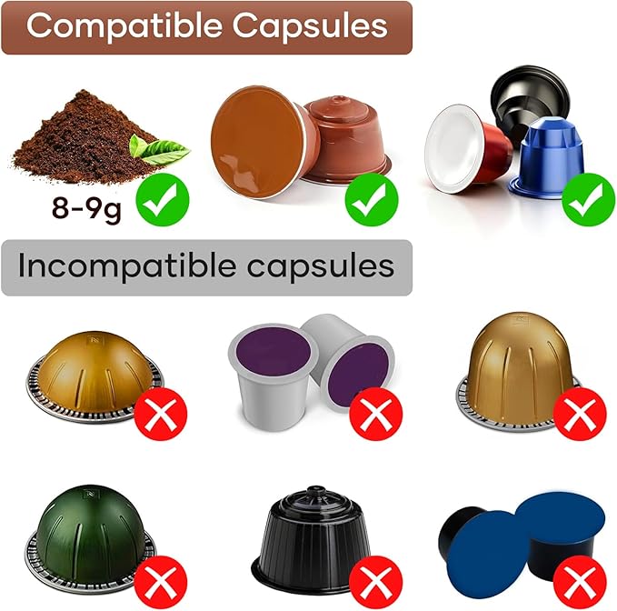 Portable Battery Coffee Maker Espresso Machine, 20 Bar Nano Car Coffee Mini Espresso Machines Self-Heating Electric Espresso Maker, USB-C 3-in-1 Ground Coffee & NS Capsule Pod RV Hiking Camping