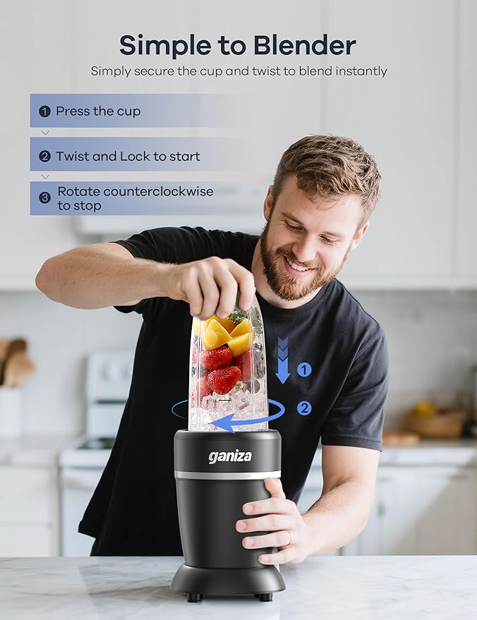 Ganiza GB08 Smoothie Blender and 6 in 1 Hand Blneder