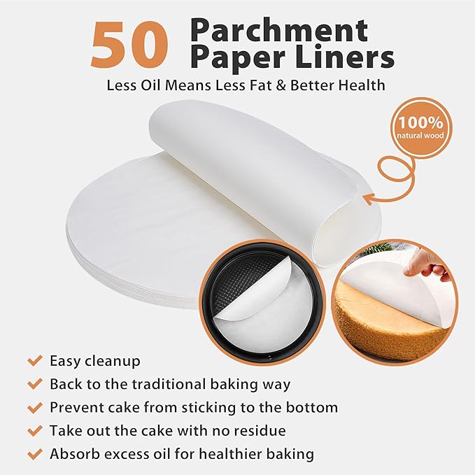 Springform Pan Set of 3 Leakproof Spring Form Pan for Cheesecake, Nonstick 4 7 9 Inch Cheesecake Pan with Silicone Protector, Springform Cheese Cake Pans Sets for Baking with 50Pcs Parchment Paper