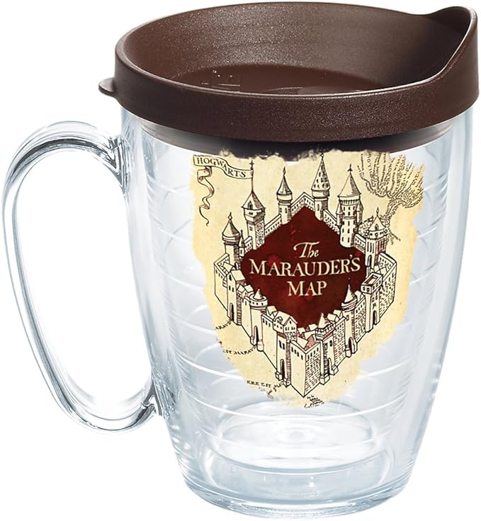 Tervis Harry Potter The Marauder's Map Made in USA Double Walled Insulated Tumbler Travel Cup Keeps Drinks Cold & Hot, 16oz Mug, Classic