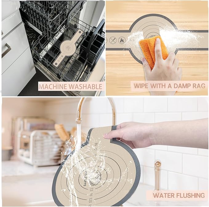 Silicone Bread Sling, Easy Clean Reusable Baking Mat With Extra Long Handles for Dutch Oven, Transfer Bread Dough Easily, 2-Piece Set Grey