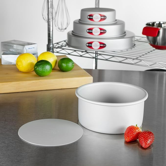 Fat Daddio's PCC-63SET Anodized Aluminum Round Cheesecake Pans, 2 Piece Set, 6 x 3 Inch
