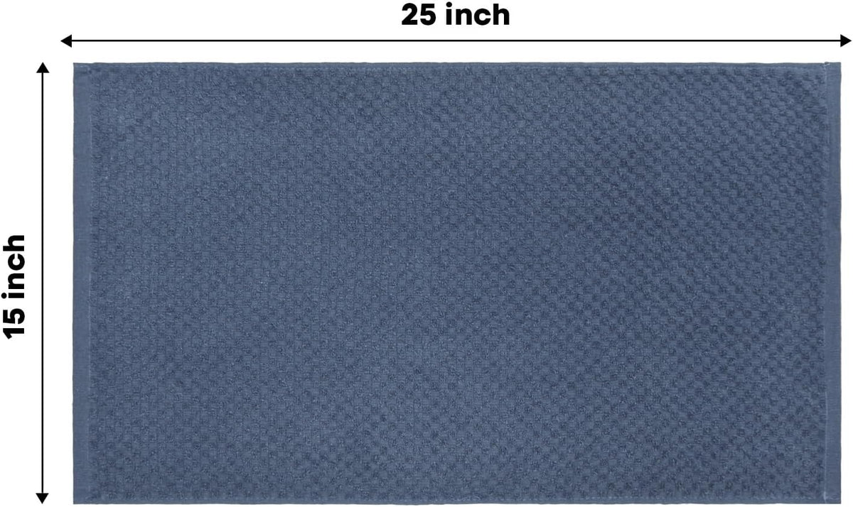 Artoid Mode Ring Spun Cotton Blue Kitchen Dish Towels, 15x25 Inch Ultra Soft Absorbent Quick Drying Household Cleaning Tea Towels Bar Towels Set of 4
