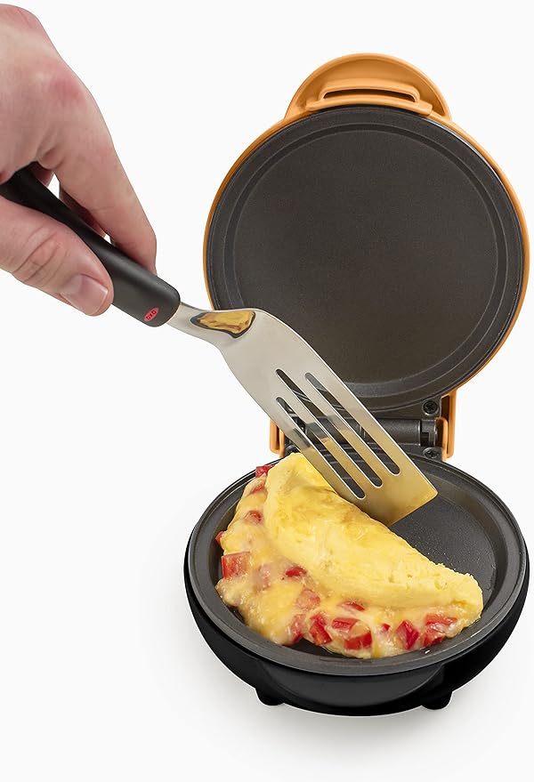 Nostalgia MyMini Personal Electric Griddle, Nonstick Griddle Perfect for Keto & Low-Carb Diets, Eggs, Omelets, Pancakes, Breakfast Sandwiches, Orange