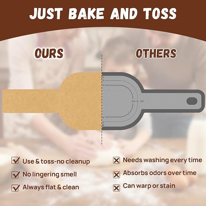PLAPITATE Parchment Bread Sling for Dutch Oven, Non-Stick Unbleached Bread Baking Mat, 50 Pcs Disposable Bread Sling for Sourdough Tools ＆ Accessories (Oval)