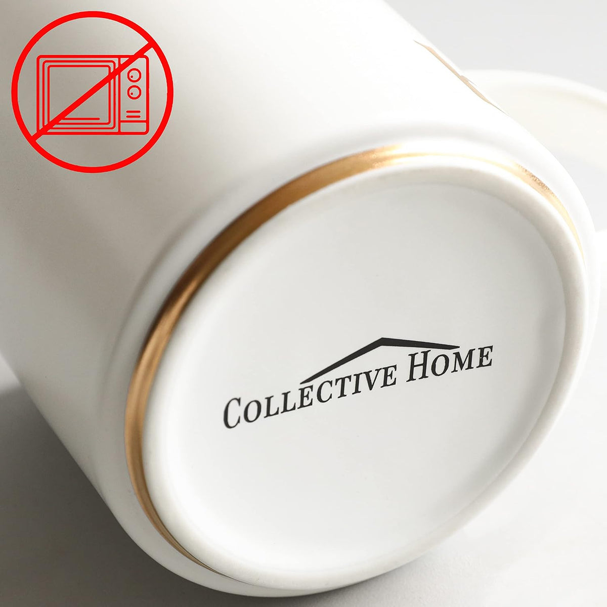 COLLECTIVE HOME - Monogram Ceramic Mugs, 15 oz Golden Initial Coffee Cups, Elegant Alphabet Tea Mugs, Elegant Personalized Mug with Gift Box, Unique Mug with Double Side Capital Letter (N)