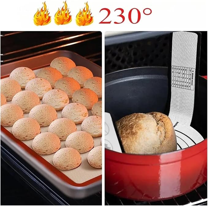 1 Piece Silicone Baking Mat Non Stick Heat Resistant Oven Liner Sheet for Cookie Macaron Bread Tool(Red 20x20cm)