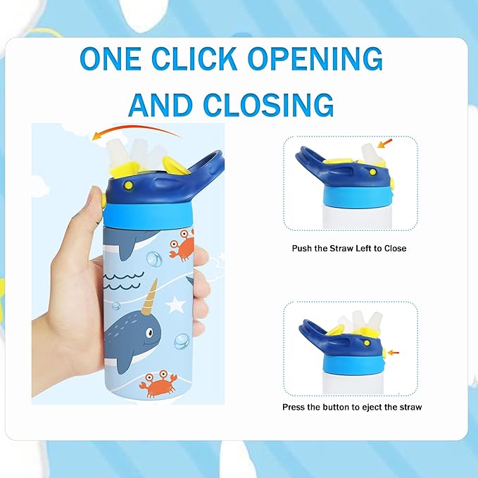 Sublimation Tumbler,50 PACK 12oz Stainless Steel Sublimation Sippy Cup,Double Wall Insulated Kids Tumbler with Handle,Spill Proof lid,Silicone Bottoms,for Water,Drinks (50, 12OZ)