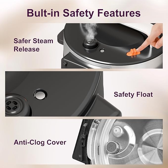 Fullwill Dual-Pot Electric Pressure Cooker 6+5QT, 12-in-1 Multi-Cooker for Pressure Cooking, Soup, Yogurt, Stew, Rice，Suitable for family meals and gatherings