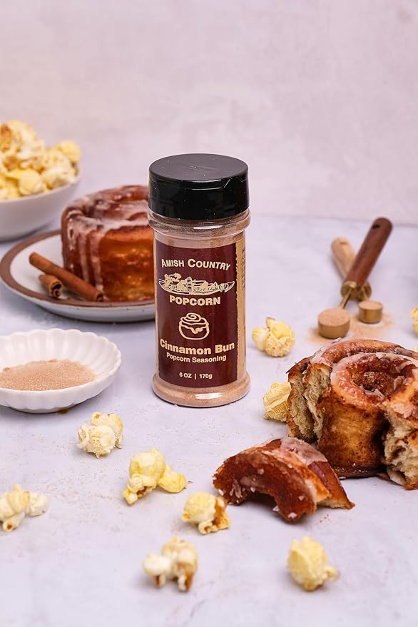 Amish Country Popcorn | Cinnamon Bun Seasoning - 6 oz | Old Fashioned, Non-GMO