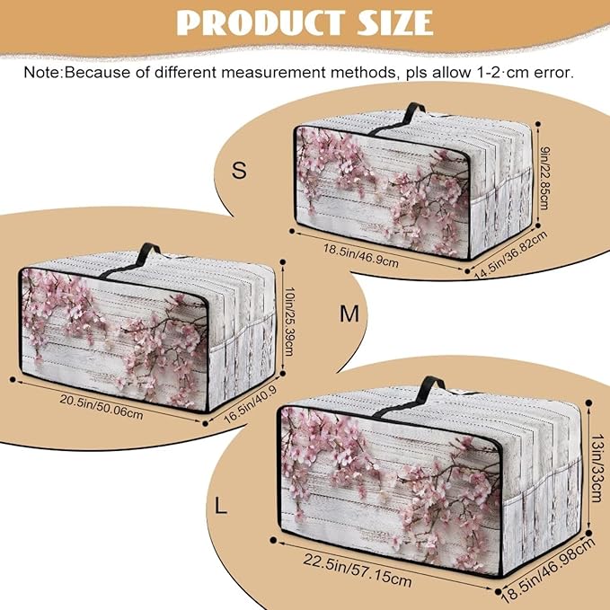 Air Fryer Toaster Oven Dust Cover Countertop Microwave Dust Cover Protector, Compatible with Convection Oven, S, 14.5 x 18.5 x 9 Inches, Peach Blossom White Wood Grain