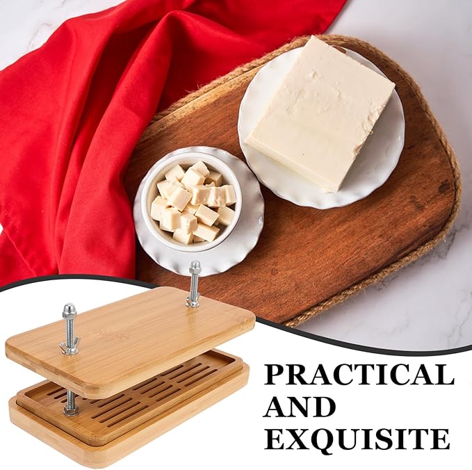 Tofu Press Mold 3-layer Drip Tray 26x15cm Tofu Making Tool Natural Food Strainer for Kitchen Use