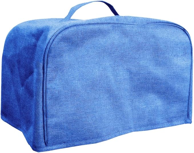 FLR Large 4 Slice Toaster Cover with Pockets, Dust-proof & Oil Proof, Fit Most Large Toasters (Blue, 16' x 7.5' x 8')