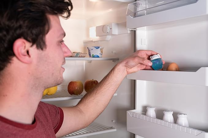 Mister Magic Refrigerator Odor Absorber – Baking Soda Formula Gel, Odorless Fridge Deodorizer, Neutralizes Food Odors, Lasts Up to 90 Days, Safe for Food, Kitchen Supplies (6 Pack, Contains 12 Units)