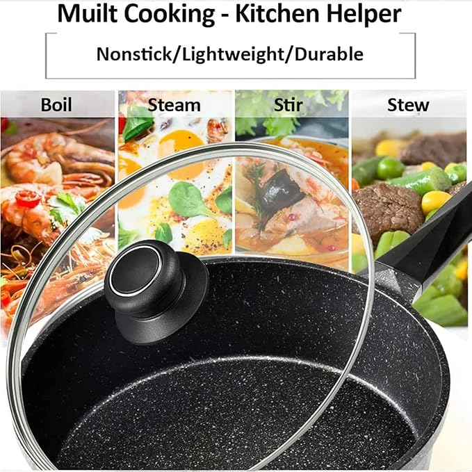 10.5 Inch Pan Lid, Frying Pan Lid, Fry Pan Lid, Skillet Lid, Pan Lid with Handle Compatible with 10-10.7 Inch Kitchen Cookware, Tempered Glass Cover, 10.5"