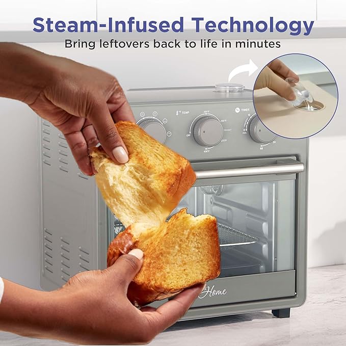 Magnavox Home, 16.5 qt Air Fryer Oven, With Steam Infusion, Black