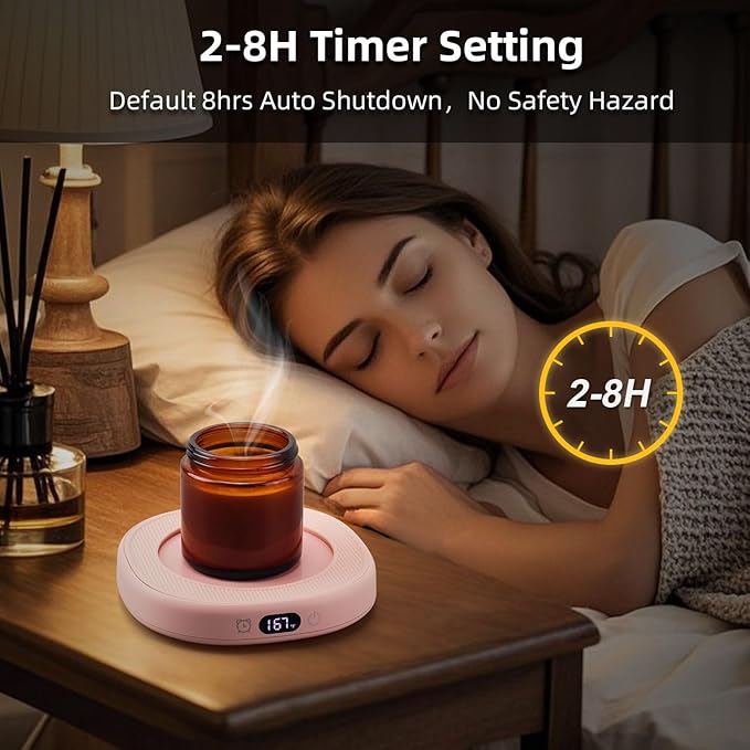 Coffee Mug Warmer & You are Awesome Mug Set, Smart Heated Electric Cup Warmer for Desk Office, 4 Temperature Control Beverage Tea Coffee Warmer, 8 Hrs Auto Shut Off Candle Plate, Ideal Gifts for Women