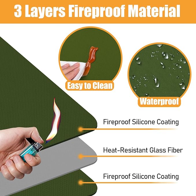 21x24in Heat Resistant Pad, Countertop Protector Mat for Big Appliances, Hot Pads Under Air Fryer Oven, Wide Kitchen Mat