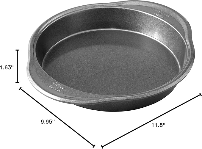 Wilton Platinum Non-Stick Round Cake Pan - Baking Pan for Stacked & Layered Cakes - Non-Stick Steel - Dishwasher Safe & Even Heat Distribution - 9 x 1.5 Inch
