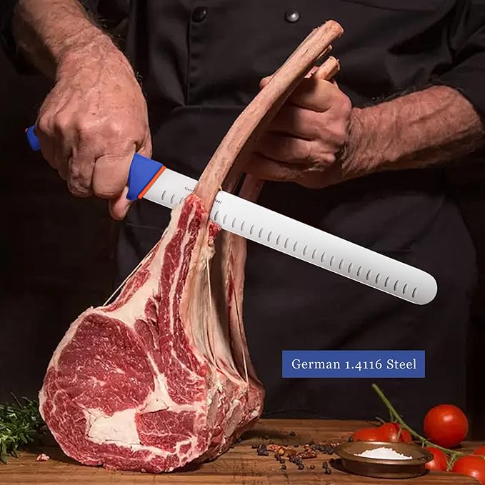 DRAGON RIOT Premium Slicing Brisket Knife 12 inch Slicer Knife for Meat Cutting - Stainless and Sharp BBQ Grill Roast Turkey Carving Knife Gift for Men&Women