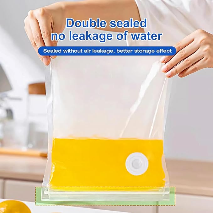RAIN SPIRIT Reusable Vacuum Sealer Bags for Food, 60 Packs (20L&20M&20S) BPA-Free Food Storage Bags, Leakproof Sous Vide Bags for Freezer, Microwave, Dishwasher Safe, Preserve Freshness for Meal Prep