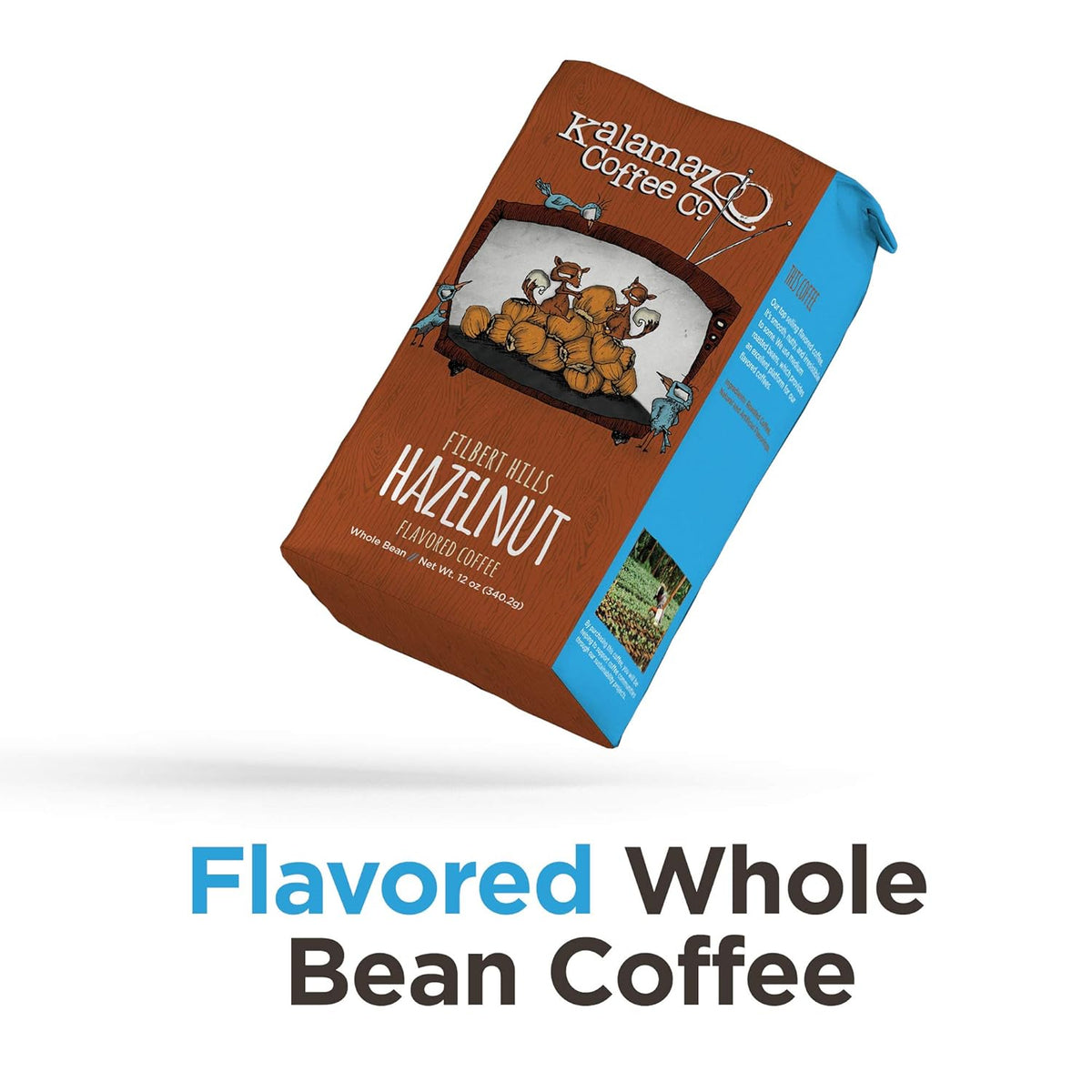KALAMAZOO COFFEE COMPANY Whole Bean Coffee Variety Pack - Hazelnut, Backpackers Blend, & Papua New Guinea | 12oz Bag (3 Pack)