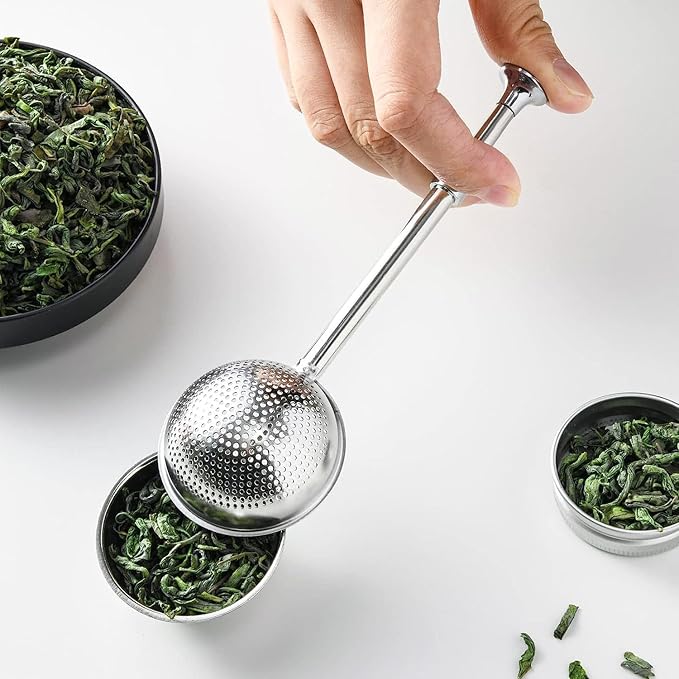 Silver 304 Stainless Steel Flour Powder Filter Spoon, Baker Dusting Wand For Sugar Flour Spices, Flour Sugar Powder Spoon Kitchen Tools, Baking Sifters Baking Tools and Accessories