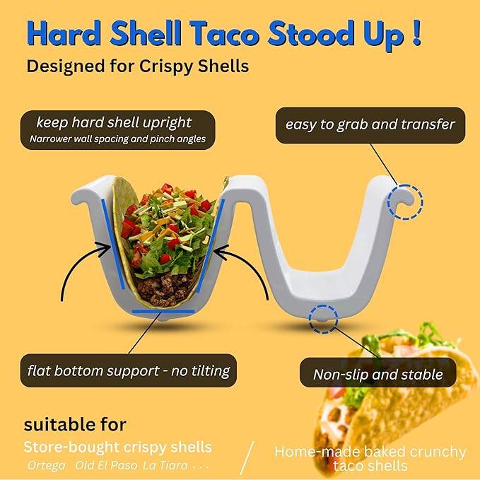 Dual Taco Holder 4 Pack + Taco Holder Kit Silver