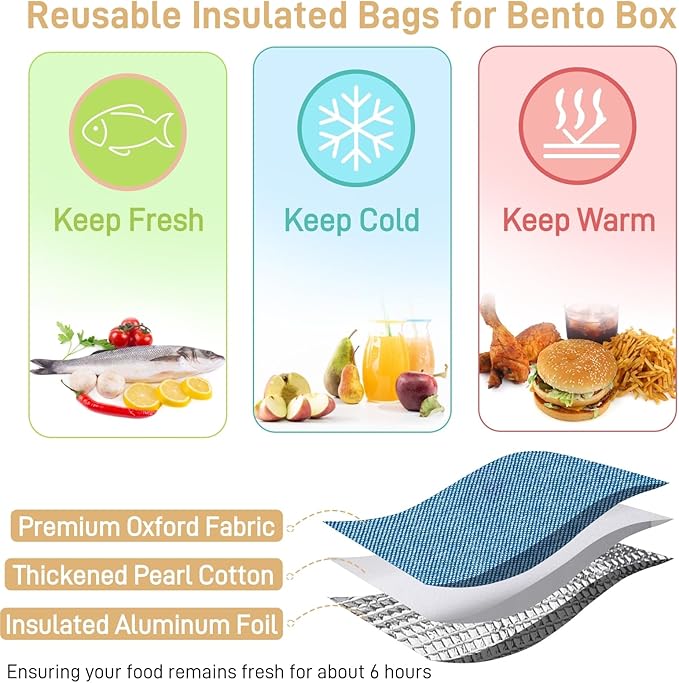12 Pack Lunch Bag for Men & Women, Reusable Insulated Lunch Tote Bags, Waterproof Cooler Lunch Bag, Leak-Proof Portable Lunchbox with Large Capacity for School Office Picnic Travel, 4 Color