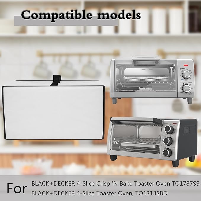 Toaster Oven Cover Heavy Duty Heat-resistant Waterproof Dust-Proof Protective Case for BLACK+DECKER 4-Slice Crisp 'N Bake Air Fry Toaster Oven TO1787SS/TO1313SBD