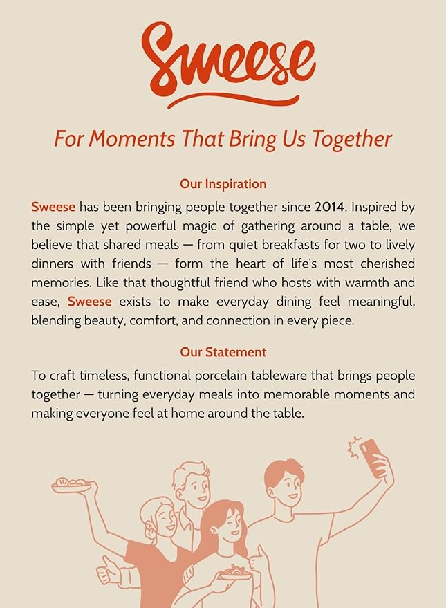 Sweese 10 oz Small Porcelain Bowls - Set of 6 - Ceramic Serving Bowls versatile for Cereal, Fruit, Dessert, Ice Cream, Snack & Yogurt - Rainbow Colored