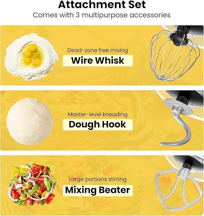 VIVOHOME Stand Mixer with Fermentation, One-Touch Presets, and 6 Qt Bowl, Red, and VIVOHOME 660W 10 Speed 6 Quart Stand Mixer with Beater, Dough Hook, Wire Whip and Egg Separator, Red