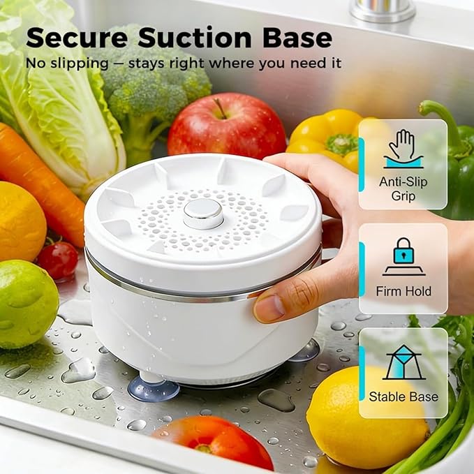 Fruit and Vegetable Washing Machine, Upgraded Portable Fruit Cleaner Device, IPX7 Waterproof Fruit and Vegetable Cleaner for Home Kitchen to Purify Produce (1PCS)