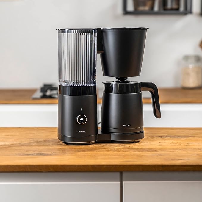 ZWILLING Enfinigy Drip Coffee Maker with Thermo Carafe 10 Cup, Awarded the SCA Golden Cup Standard, Black