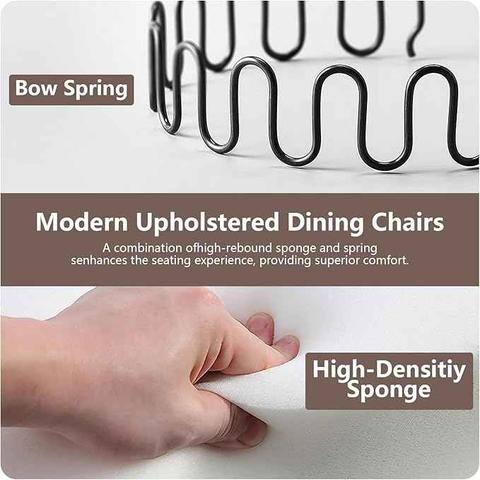 Velvet Dining Chairs Set of 6, Kitchen & Dining Room Chairs, Upholstered Dining Chairs with Back Ring Pull and Golden Solid Wood Legs, Modern Tufted Kitchen Chairs for Dining Room, Light Grey