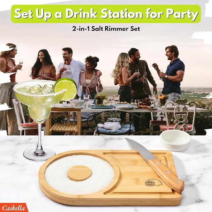 Margarita Salt Rimmer Set + Dual Taco Holder 4 Pack