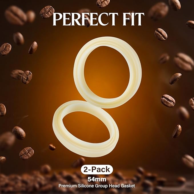 2PCS 54mm Silicone Steam Ring for Breville Espresso Machines (878/870/860/880/810/840/450/500) & Sage Models (880/878/875/870/810/500), BPA-Free Leak-Proof Replacement Accessory