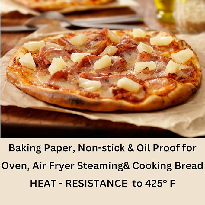 8x8 Inch Natural Parchment Paper Squares 200 Sheets | Made is USA | Worthy Liners Non-Stick Precut Baking Parchment, Perfect for baking and cooking