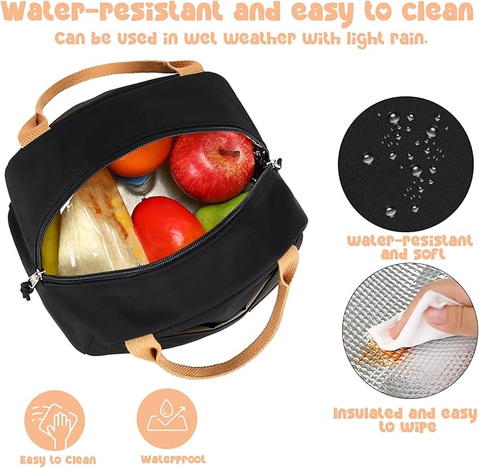 Bluboon Lunch Box for Women Cute Lunch Bag Reusable Insulated Lunch Bags Large Capacity Lunchbox Cooler for Work Picnic or Travel