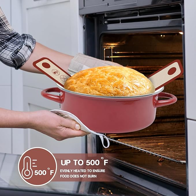 Silicone Bread Sling for Dutch Oven, 2 PCS Non-Stick & Easy Clean Reusable Silicone Bread Baking Mat with Long Handles, Easy to Transfer Sourdough Bread (Oval and Round, Red)
