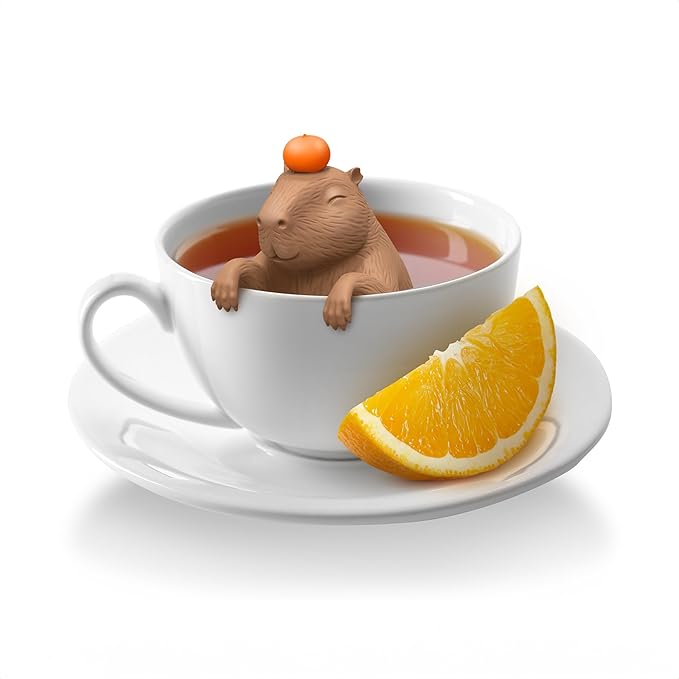 Genuine Fred CAPYBARAHHH Tea Infuser, Cute Capybara Design- For Loose Leaf Tea, Flexible, Easy to Clean Silicone, Fun Gift for Tea Lovers, Clever Kitchen Gadget