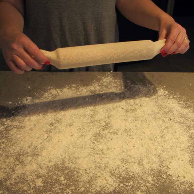 Treasure Gurus 2pc Premium Rolling Pin Cover Set Pastry Baking Roller Cloth Non Stick Kitchen Tool Accessory