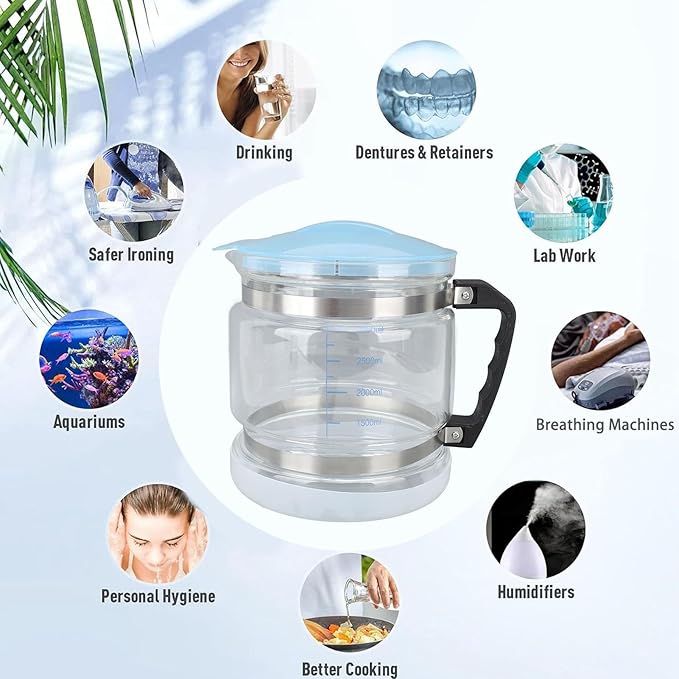 4L Water Container for Distiller, Multipurpose Glass Collection Bottle for Countertop Home Beauty Distillers, Replacement Glass jar for Home Beauty Water Distiller