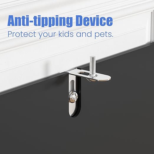 Housoul Double Tilt Out Trash Can Cabinet, Trash Storage Cabinet with 2 Drawers, Hidden Garbage Bin, Free Standing Laundry Sorter Organizer for Kitchen Dining Living Room, Bathroom, Black