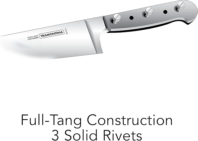 Tramontina Professional 2-Piece Carving Set, 8-inch High Carbon Steel Blade Slicing Knife with Carving Fork, Polywood Handles, Dishwasher Safe