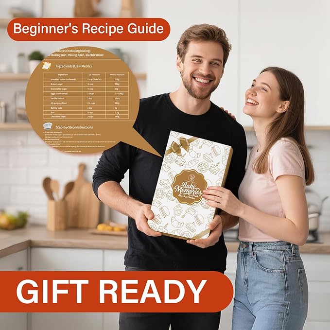 Silicone Baking Mat with Cookie Recipes, Extra Thick Silicone Mat for Baking Macaron, Bread, Pizza, Non Stick Pastry Mat for Dough Rolling Out, Heat Resistant to 480°F for Baker