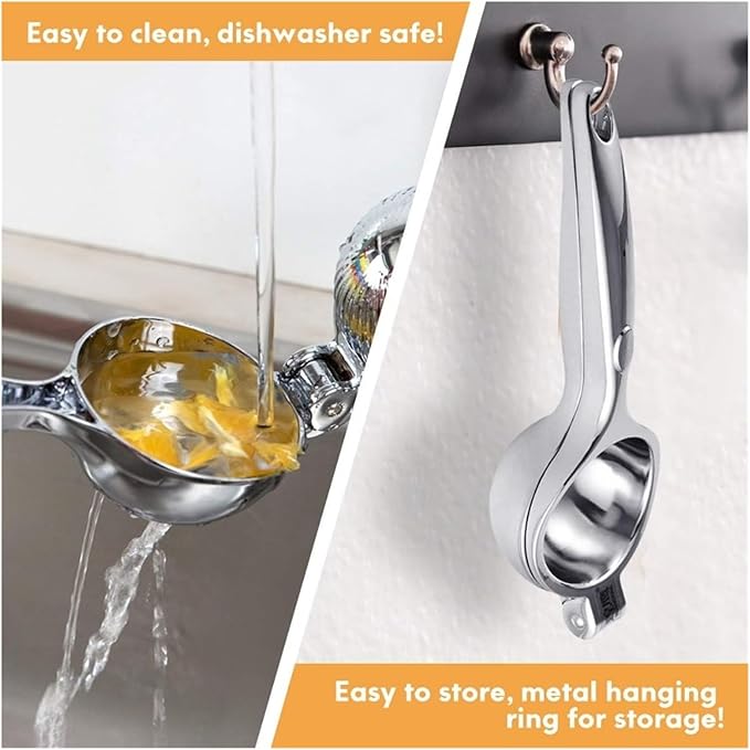 Manual Juicer Hand Press Stainless Steel Lemon Juicer Manual Citrus |-resistant Dishwasher-safe Squeezer |for Lemons Limes More(Lemon Squeez)