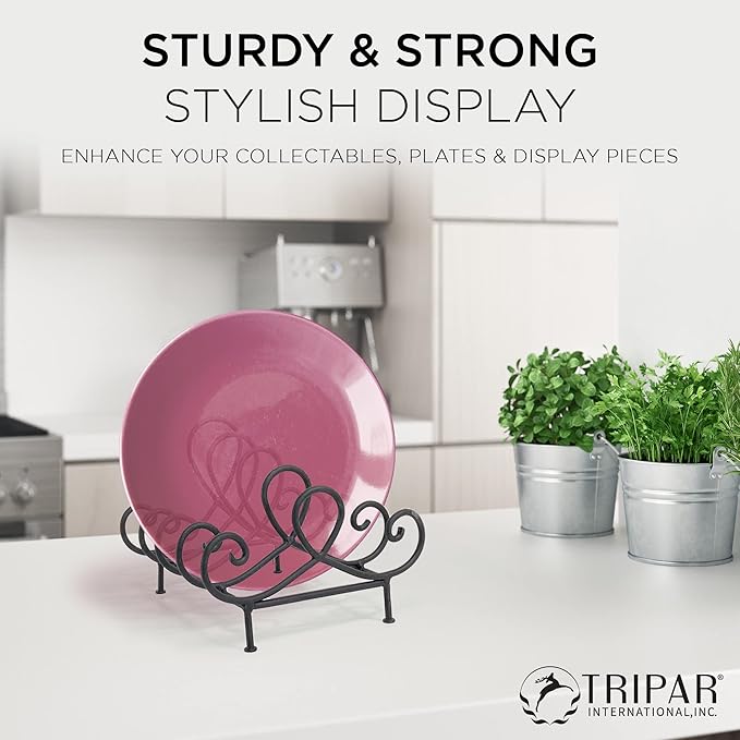 TRIPAR Baldwin 4 Place Plate Holder Kitchen Organizers And Storage
