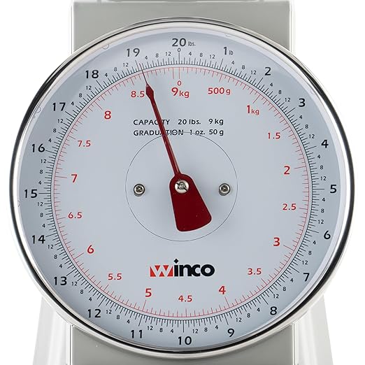 Winco Analog Receiving Scale with Dial, 8"