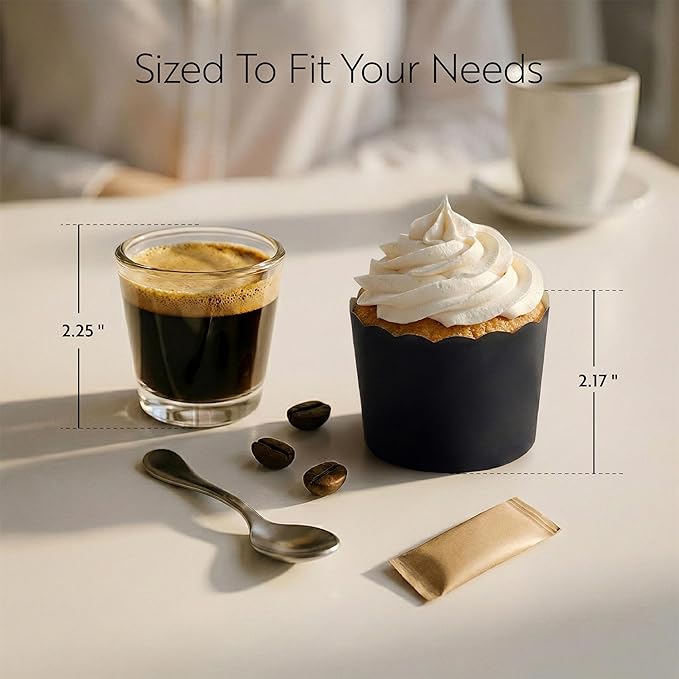 Restaurantware Baking Cups 200 Pack of 6 oz Paper Cupcake Liners Greaseproof Scalloped Oven-Safe Elegant Dessert Muffin Cups Disposable for Parties